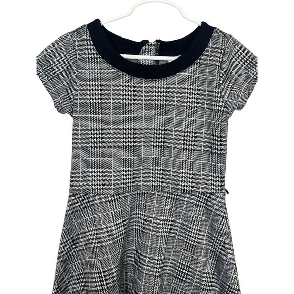 The Childrens Place Dress Girls 8 Kids Fit and Flare Short Sleeve Plaid Fall - Picture 2 of 13